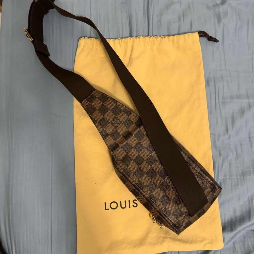 Louis Vuitton Brown Checkered Crossbody Bag